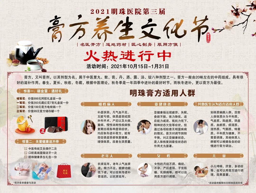 【贺】2021明珠医院第三届膏方养生文化节盛大启幕！